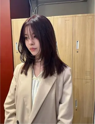 カラー オリーブ🎶アッシュ グレージュちひろ🧸のヘアスタイル