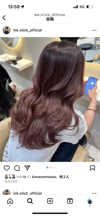 ロング 似合わせカラーの達人 ダブルカラー/森栄範のヘアスタイル