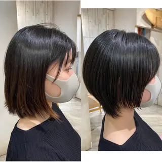 ショート 顔まわりカット🌟 くびれヘア/寺門遥輝のヘアスタイル