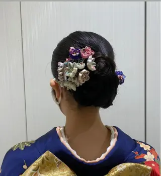 セミロング ヘアアレンジ 骨格補正カット /マンツーマン/のヘアスタイル