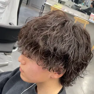 セミロング パーマ ヘアアレンジ メンズ fifth 石川 凪のヘアスタイル