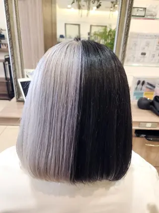 ミディアム 推しアニメカラー🌈 ツヤ透明感カラー🦄のヘアスタイル