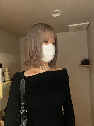 ミディアム カラー nishido ハイライト/パーマのヘアスタイル