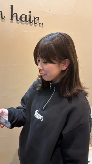 ミディアム 垂見 侑哉のヘアスタイル