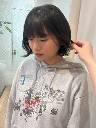 ミディアム パーマ moe/名古屋美容室 /モデル募集のヘアスタイル