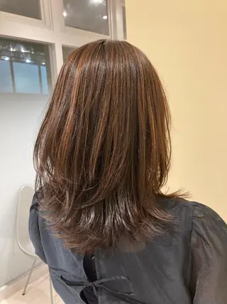セミロング 野村 ゆいのヘアスタイル