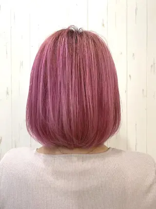 ショート カラー ヘアカラー&縮毛矯正 STAR☆RIVERのヘアスタイル