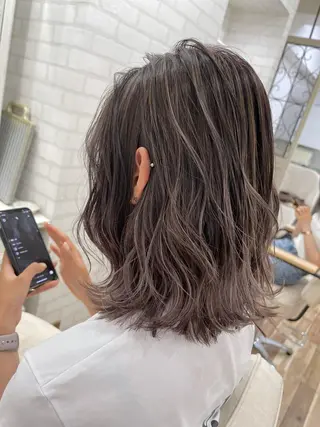 ミディアム カラー Reb_keiji 👑小倉圭司のヘアスタイル