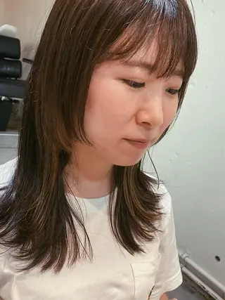 ロング カラー パーマ美容師 hanaのヘアスタイル