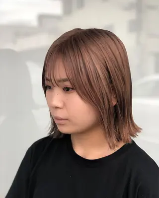 ミディアム 菊池 幹のヘアスタイル