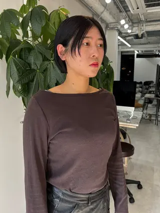 ショート カラー 透明感カラー/パーマ /烏丸御池/寿々乃のヘアスタイル