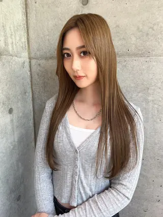 ロング 福岡縮毛矯正✨️ ストレート 向井和輝のヘアスタイル