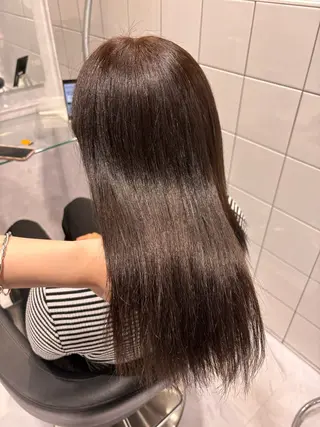 セミロング カラー 表参道♡暗髪♡ 艶カラー♡アユミのヘアスタイル