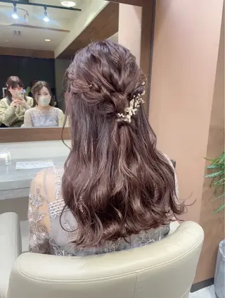 セミロング 韓国風パーマ/ヘア セット/店長みづきのヘアスタイル