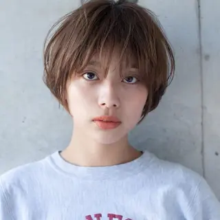 ショート カラー 堀口 英一のヘアスタイル