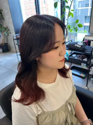 セミロング 💖札幌カラー 指名No.1💖玲奈のヘアスタイル