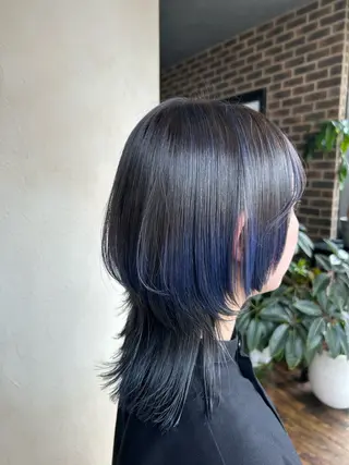 セミロング カラー 🌿Rina 🌙当日予約OK🌙のヘアスタイル