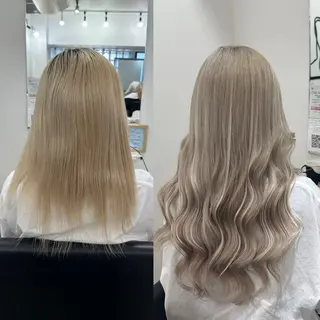 ロング カラー ハイトーン/エクステ 韓国風/y2kカイラのヘアスタイル