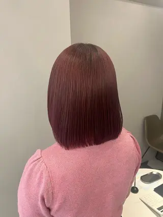 ミディアム カラー 顔周り/ガーリー /ヘアメ/あつはのヘアスタイル