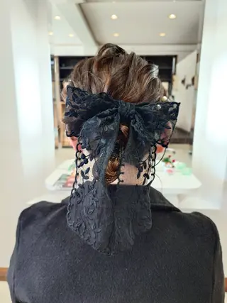 ミディアム ヘアアレンジ キンジョウ エナミのヘアスタイル