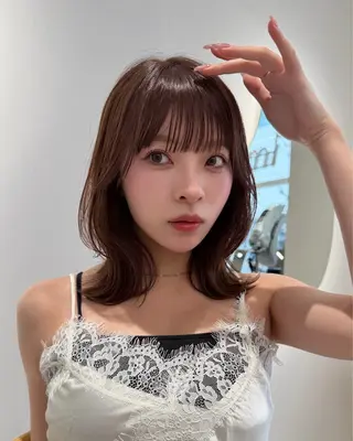 ミディアム ‪広瀬快斗／ツヤ髪 /似合わせカラー🌱のヘアスタイル