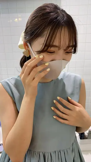 ネイル 顔周りカット/透明感 カラー✂️MEIのヘアスタイル