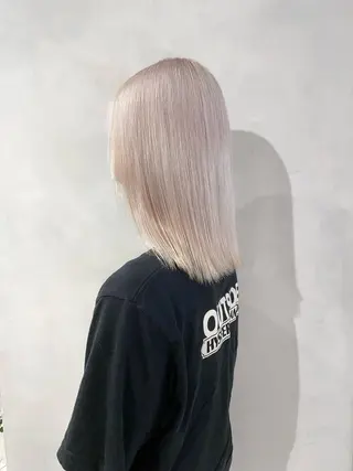 ミディアム カラー ハイトーン×レイヤー ／遠藤将太のヘアスタイル