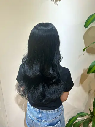 ロング カラー ·.⟡ 福田 彩乃 透明感カラー🪄🩵のヘアスタイル