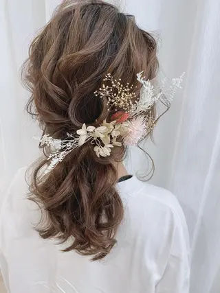 セミロング ヘアアレンジ 大阪/ヘアアレンジ /似合わせset💐のヘアスタイル