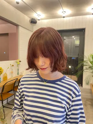 ショート カラー パーマ イシヅキアイカ🐱 カラーモデル募集中のヘアスタイル