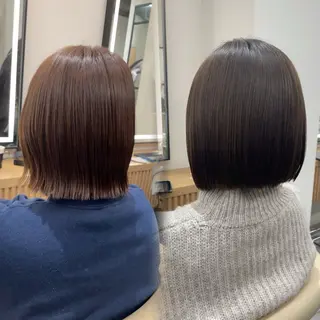 カラー レイヤー/暖色カラー /パーマ/落合 歩夢のヘアスタイル