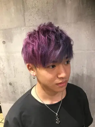 ミディアム カラー パーマ ヘアアレンジ メンズ キッズ ネイル マツエク・マツパ EnBlesS西宮 マンツーマン神道有基のヘアスタイル
