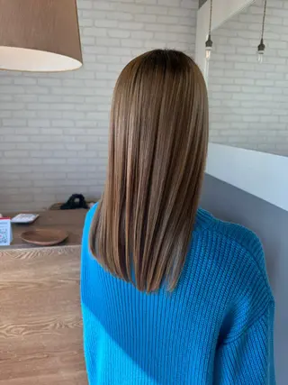 セミロング 髪質改善 菊池紳吾のヘアスタイル