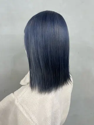 ミディアム 縮毛矯正🐼暖色 根本侑季のヘアスタイル