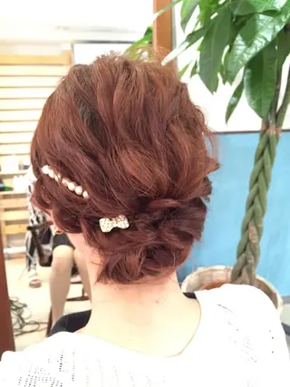 ミディアム セミロング ヘアアレンジ 早朝✨ヘアセット 着付け/清水玲歌のヘアスタイル