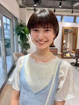 ショート 🌟小顔カット🌟 レイヤーカットボブのヘアスタイル