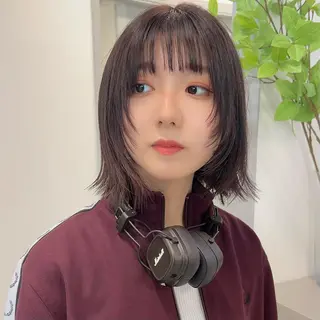 ミディアム カラー ヨシモトリョウ 髪質改善/美髪のヘアスタイル