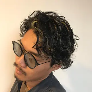 カラー メンズ 顔まわり‎🤍小顔 カット🤍みさきのヘアスタイル