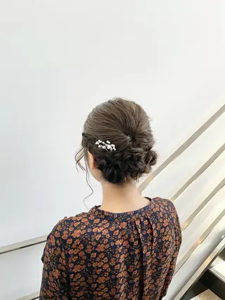 ミディアム ヘアアレンジ yoshi ☆のヘアスタイル