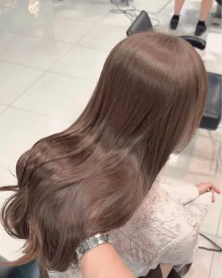 セミロング ベージュ🤎/韓国風 ヘア🇰🇷/さくらのヘアスタイル