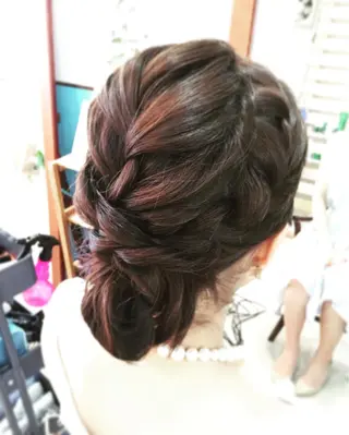 ミディアム セミロング ロング ヘアアレンジ 早朝✨ヘアセット 着付け/清水玲歌のヘアスタイル