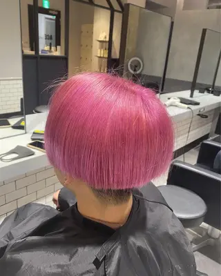 ショート カラー ハイトーンエフェクト ブリーチいち丸のヘアスタイル