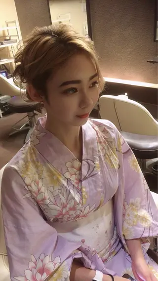 ミディアム ヘアアレンジ セット&メイク RICK trickのヘアスタイル
