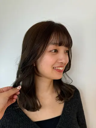 セミロング カラー 髪質改善×艶カラー Haruのヘアスタイル