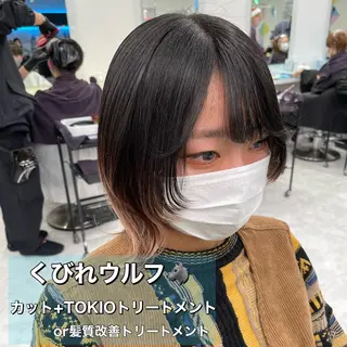 ミディアム カラー ボブカットモデル 募集中　ukaのヘアスタイル