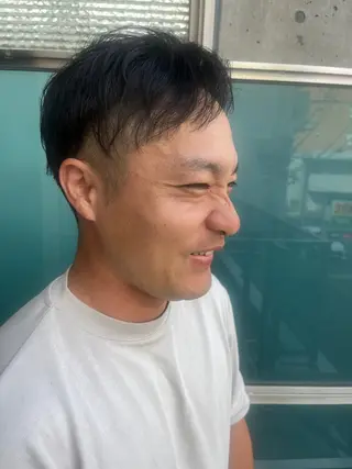 ショート カラー パーマ メンズ 久木原 ゆりのヘアスタイル