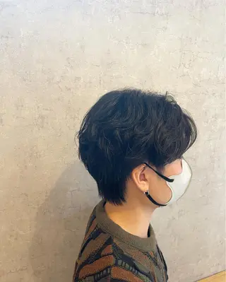 ショート パーマ メンズ 佐々木  まゆかのヘアスタイル