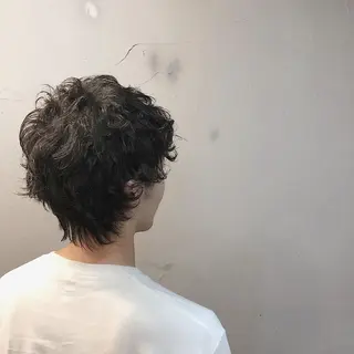 ショート パーマ メンズ 山口 浩之のヘアスタイル