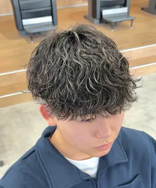 ショート パーマ メンズ メンズパーマ/ 新潟駅/佐藤裕のヘアスタイル