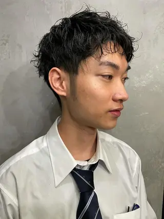 ショート メンズ メンズパーマ メンズ特化ryoのヘアスタイル